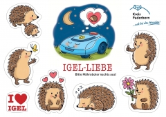 Igel-Liebe Stickerbogen